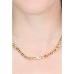 Collana Donna Liu Jo LJ1830 Catena in Acciaio Colore Oro con Zirconi
