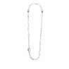 Collana Unisex Marlù 33CO0024 catena maglia larga diamantata con elemento ovale al centro