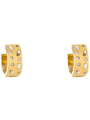 Orecchini Donna LIU JO LJ1833 Tondi Colore Oro con Zirconi Bianchi