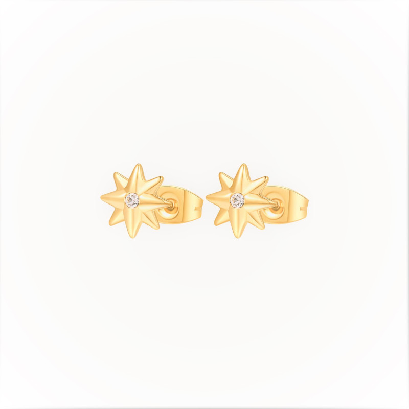 Orecchini Donna Brosway Chakra BHKE046 in Acciaio Pvd Oro Stella Orecchini Donna Brosway Chakra BHKE046 in Acciaio Pvd Oro Stella