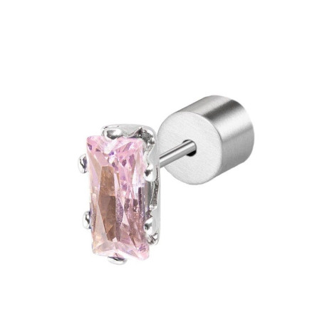 Mono orecchino Donna Marlù 31OR0002-LF Sparkles in Acciaio con Zircone Rosa
