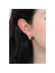 Earrings Woman LIU JO LJ1833 Round Gold Color with White Zircons