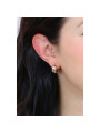 Earrings Woman LIU JO LJ1833 Round Gold Color with White Zircons