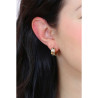 Orecchini Donna LIU JO LJ1833 Tondi Colore Oro con Zirconi Bianchi