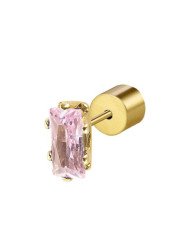 Mono orecchino Donna Marlù 31OR0002G-LF Sparkles in Acciaio Oro Pietra Rosa