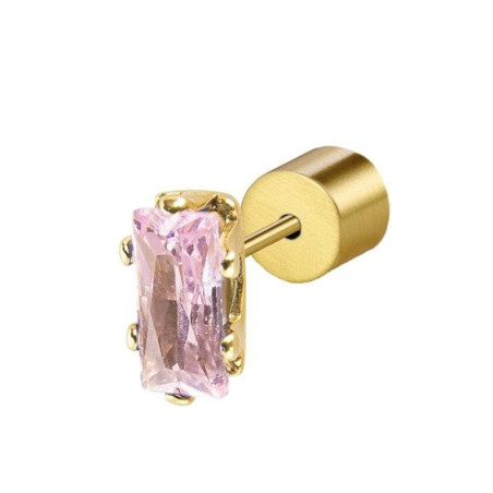 Mono orecchino Donna Marlù 31OR0002G-LF Sparkles in Acciaio Oro Pietra Rosa