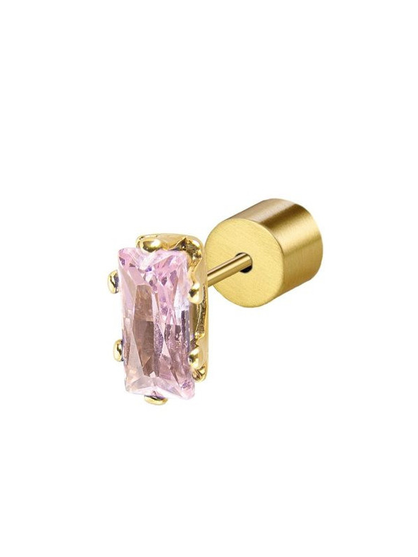 Mono orecchino Donna Marlù 31OR0002G-LF Sparkles in Acciaio Oro Pietra Rosa