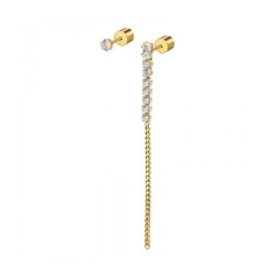 Orecchino a Lobo Donna Marlù 31OR0003G-W Multindosso Tennis Pendente Oro, Bianco