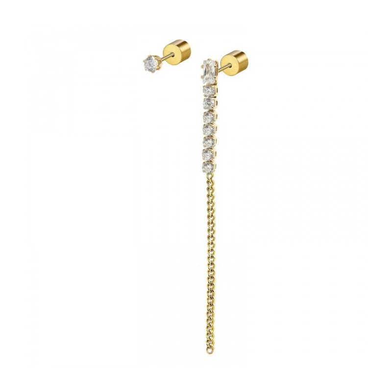 Orecchino a Lobo Donna Marlù 31OR0003G-W Multindosso Tennis Pendente Oro, Bianco