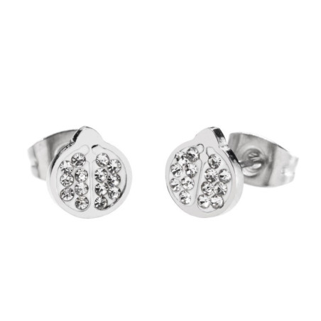 Orecchini Donna Marlù 18OR026 Coccinella con Strass Silver