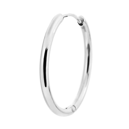 Mono Orecchino Marlù Cerchio Acciaio Silver Diametro 24mm 2or0048