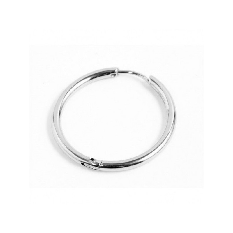 Mono Orecchino Marlù Cerchio Acciaio Silver Diametro 24mm 2or0048