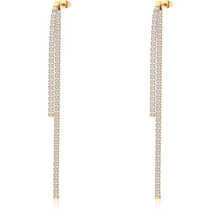Orecchini Donna Brosway Desideri BEIE004 in Acciaio Pvd Oro Giallo con Zirconi