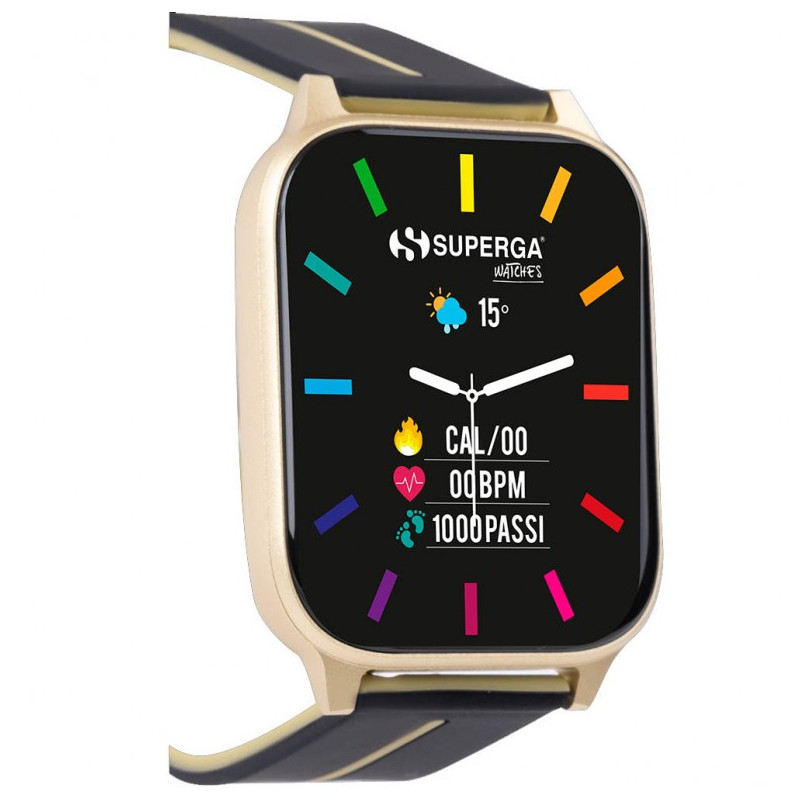 Orologio Smartwatch Unisex Superga Ink2 SW-STC015 Nero e Giallo Cassa Alluminio