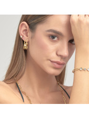 Orecchini Brosway Donna a Bottone BEH23 in Acciaio Oro Giallo