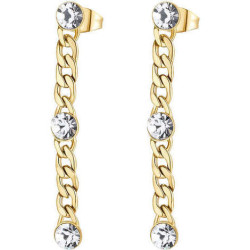 Orecchini Donna Brosway Symphonia BYM90 in Acciaio Pvd Oro con Zirconi
