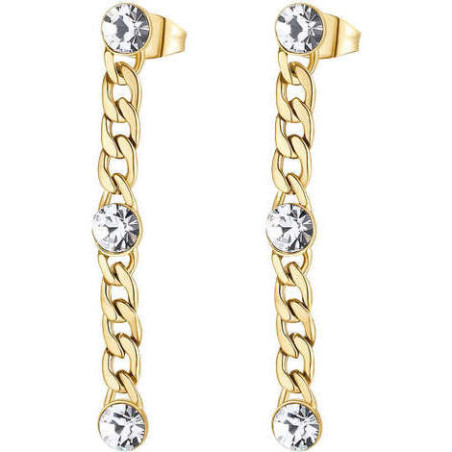 Orecchini Donna Brosway Symphonia BYM90 in Acciaio Pvd Oro con Zirconi