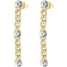 Orecchini Donna Brosway Symphonia BYM90 in Acciaio Pvd Oro con Zirconi