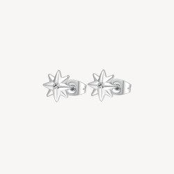 Orecchini Donna Brosway Chakra BHKE045 in Acciaio Silver Cristallo Stella