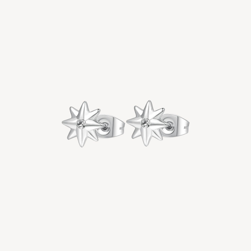Orecchini Donna Brosway Chakra BHKE045 in Acciaio Silver Cristallo Stella Orecchini Donna Brosway Chakra BHKE045 in Acciaio Silver Cristallo Stella