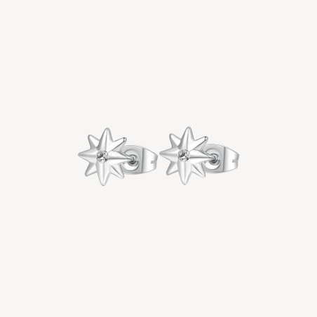 Orecchini Donna Brosway Chakra BHKE045 in Acciaio Silver Cristallo Stella