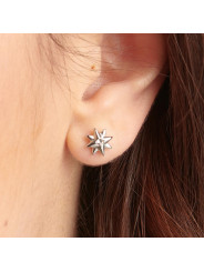 Orecchini Donna Brosway Chakra BHKE045 in Acciaio Silver Cristallo Stella