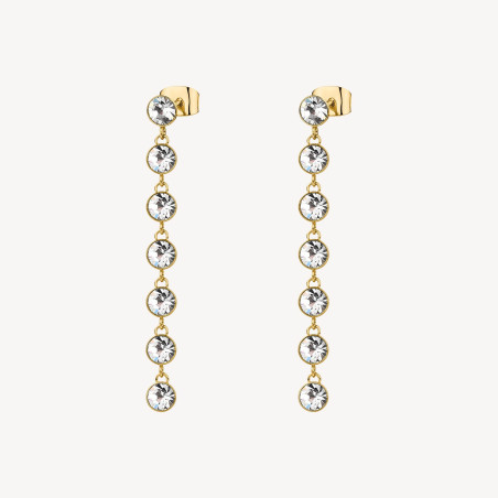 Orecchini Donna Brosway Symphonia BYM147 in Acciaio Pvd Oro Con Cristalli