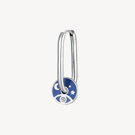 Mono Orecchino Donna Brosway Chakra BHKE115 in Acciaio Silver Blu