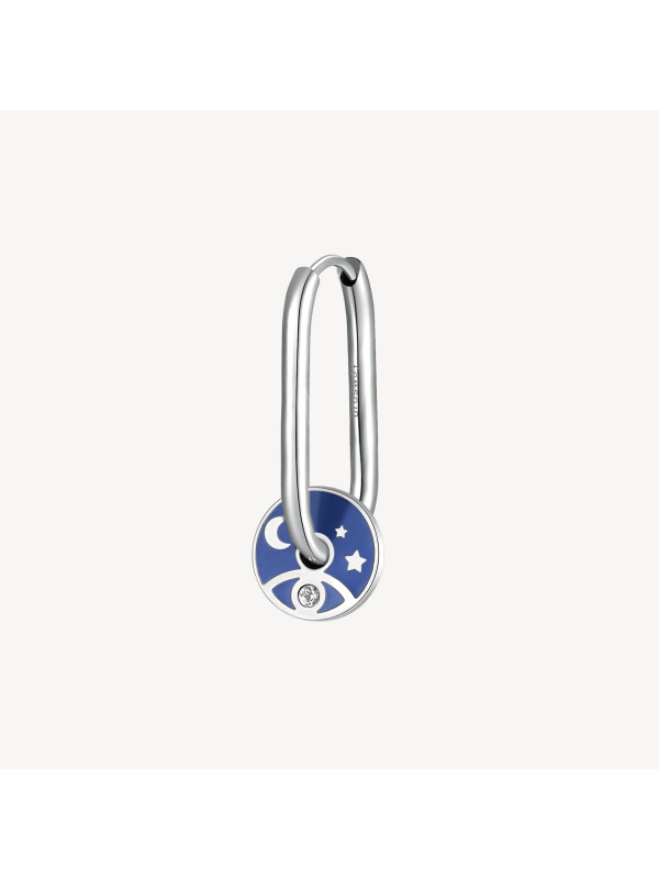 Mono Orecchino Donna Brosway Chakra BHKE115 in Acciaio Silver Blu