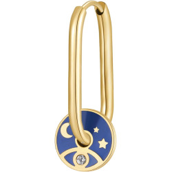 Mono Orecchino Donna Brosway Chakra BHKE116 in Acciaio PVd Oro Luna