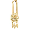 Mono Orecchino Donna Brosway Chakra BHKE120 in Acciaio PVd Oro Lucchetto Portafortuna