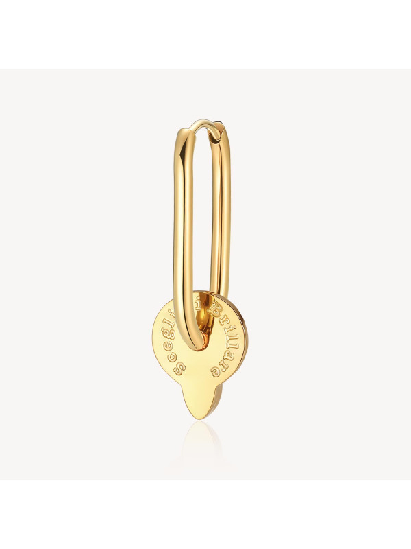 Mono Orecchino Donna Brosway Chakra BHKE110 in Acciaio Pvd Oro Cristallo