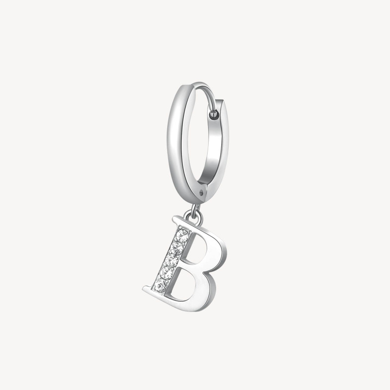 Mono Orecchini Donna Brosway Chakra BHKE058 in Acciaio Silver Lettera B Mono Orecchini Donna Brosway Chakra BHKE058 in Acciaio Silver Lettera B