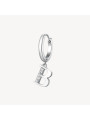 Mono Orecchini Donna Brosway Chakra BHKE058 in Acciaio Silver Lettera B