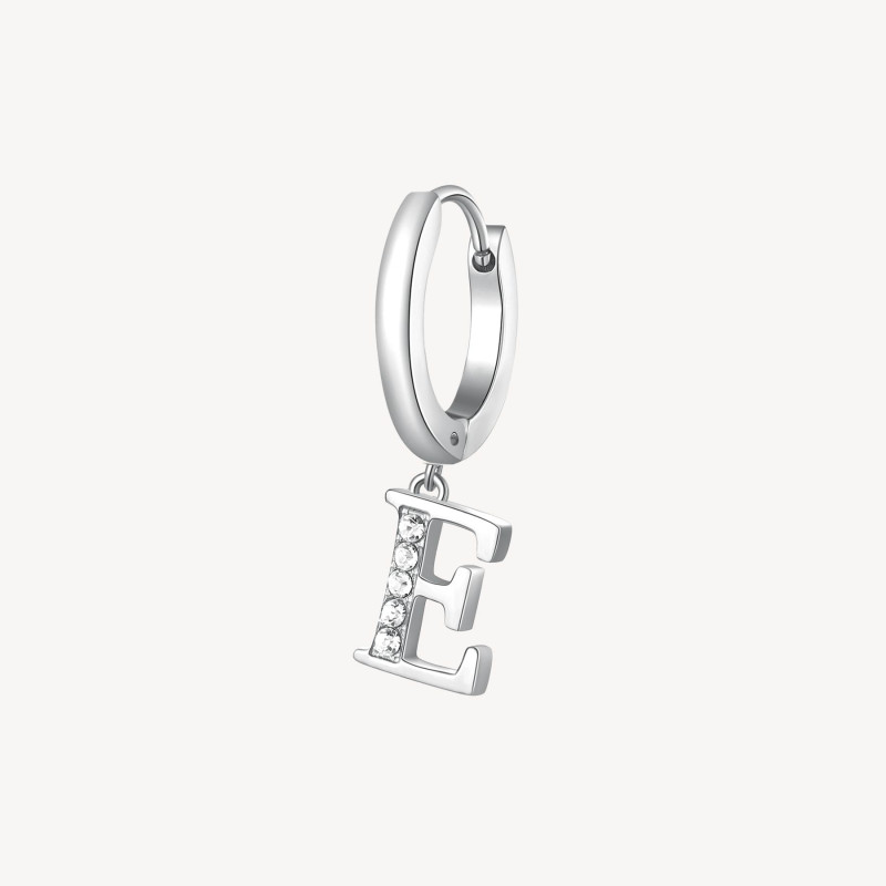 Mono Orecchini Donna Brosway Chakra BHKE061 in Acciaio Silver Lettera E Mono Orecchini Donna Brosway Chakra BHKE061 in Acciaio Silver Lettera E
