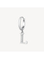 Mono Orecchini Donna Brosway Chakra BHKE068 in Acciaio Silver Lettera L