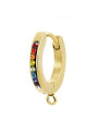 Mono Orecchino Marlù Donna 2OR0055G-RGB in Acciaio Pvd Oro Con Cristalli Arcobaleno
