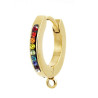 Mono Orecchino Marlù Donna 2OR0055G-RGB in Acciaio Pvd Oro Con Cristalli Arcobaleno