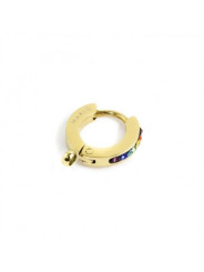Mono Orecchino Marlù Donna 2OR0055G-RGB in Acciaio Pvd Oro Con Cristalli Arcobaleno