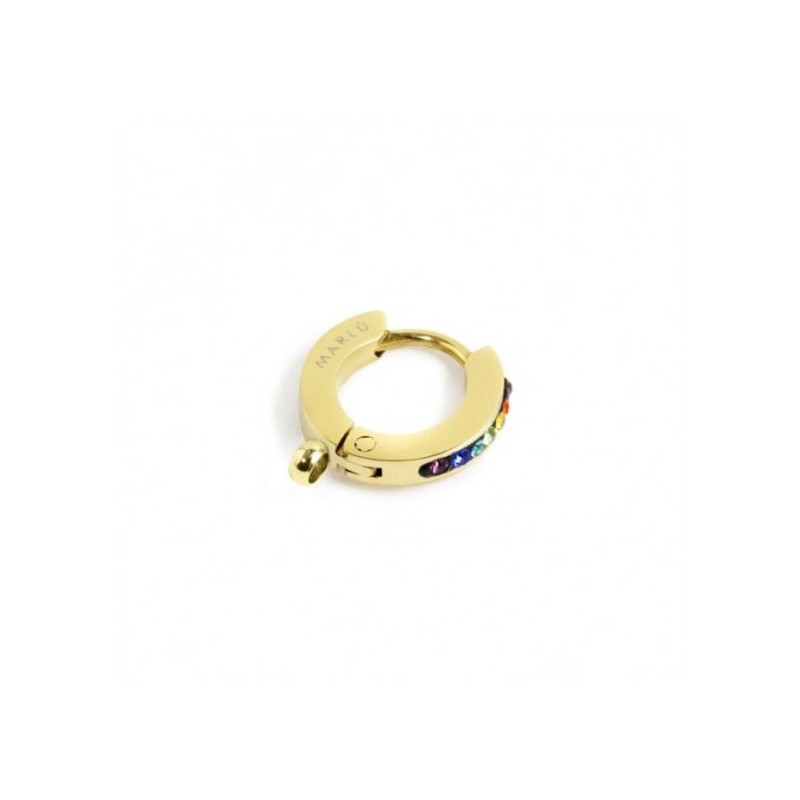 Mono Orecchino Marlù Donna 2OR0055G-RGB in Acciaio Pvd Oro Con Cristalli Arcobaleno