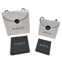 Mono Orecchino Donna Marlù 2OR0055G-N in Acciaio Pvd Oro e Cristalli Neri