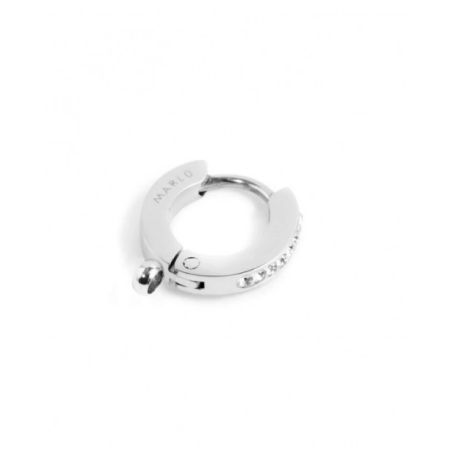 Mono Orecchino Donna Marlù 2OR0054-W in Acciaio Argento con Zirconi