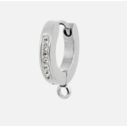 Mono Orecchino Donna Marlù 2OR0054-W in Acciaio Argento con Zirconi
