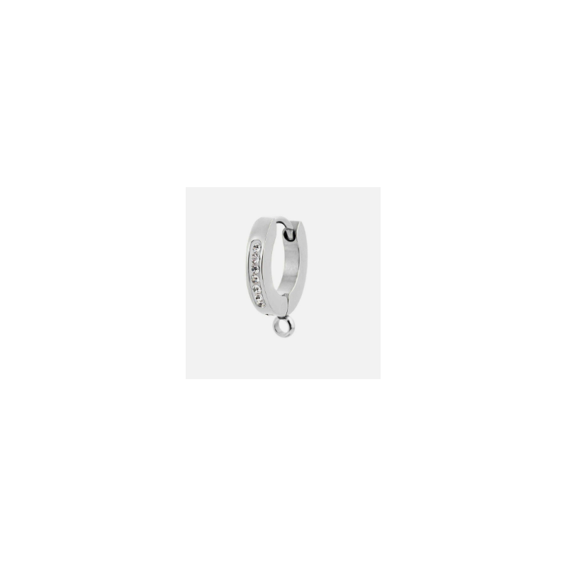 Mono Orecchino Donna Marlù 2OR0054-W in Acciaio Argento con Zirconi
