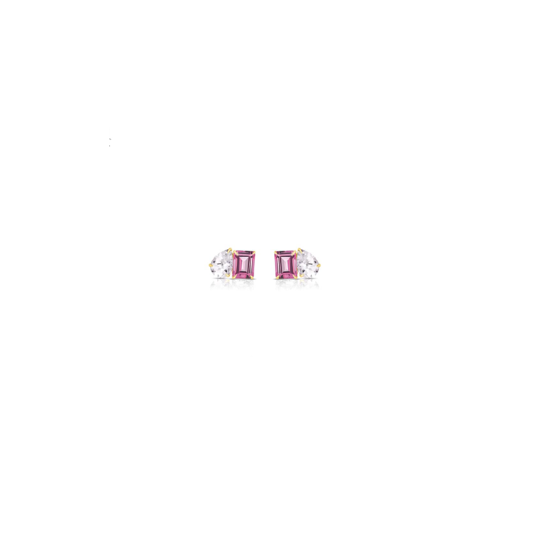 Orecchini Donna A Bottone Liujo LJ256 in Acciaio Pvd Oro e Cristalli Bianco e Rosso Orecchini Donna A Bottone Liujo LJ256 in Acciaio Pvd Oro e Cristalli Bianco e Rosso