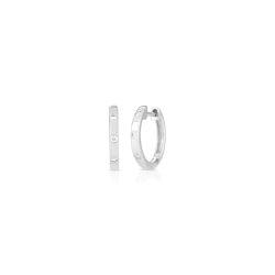 Orecchini Donna a Cerchio Liujo LJ2461 in Acciaio 316l Silver con Zirconi