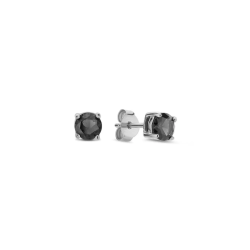 Orecchini Punto Luce Donna LiuJo Essential LJ2562 in Acciaio Silver Zircone Nero