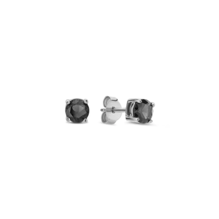 Orecchini Punto Luce Donna LiuJo Essential LJ2562 in Acciaio Silver Zircone Nero