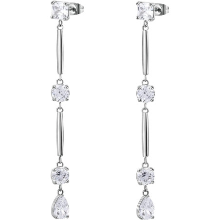 Orecchini Donna Brosway Affinity Bff187 in Acciaio Silver e Cristalli