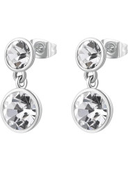 Orecchini Donna Brosway Symphonia BYM172 in Acciaio Silver e Cristalli